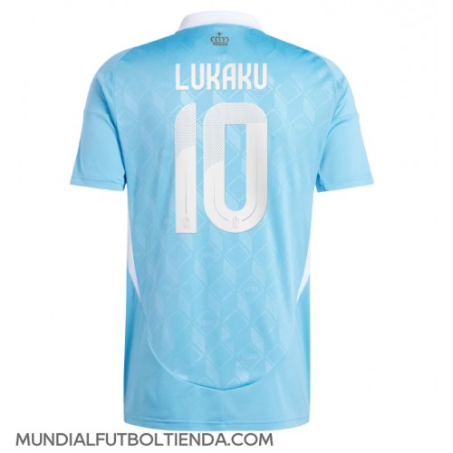 Camiseta Bélgica Romelu Lukaku #10 Segunda Equipación Replica Eurocopa 2024 mangas cortas